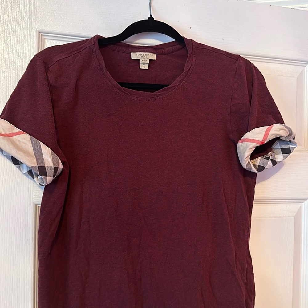 Burberry Brit burgundy women top, XL , good condition.